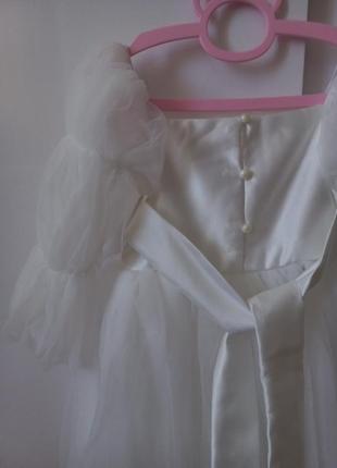 Белое платье для девочки3 фото
