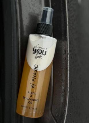 Двофазний кондиціонер 200мл bi-phasic argan & macadamia oil you look professional