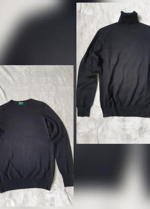 Водолазка h&m, шерсть мериноса+свитерок benetton, шерсть
