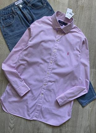 Polo ralph lauren базовая женская рубашка, рубашка, рубашка в полоска, блузка, блуза3 фото