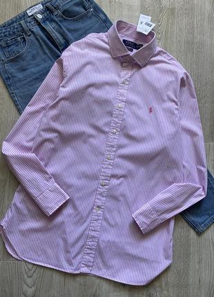Polo ralph lauren базовая женская рубашка, рубашка, рубашка в полоска, блузка, блуза5 фото