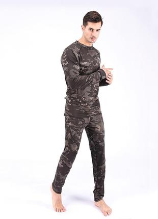 Термобелье мужское зимнее зсу комплект / термоодежда для повседневной носки / милитари