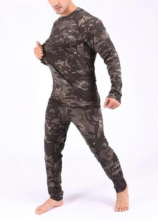 Термобелье мужское зимнее зсу комплект / термоодежда для повседневной носки / милитари