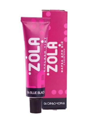 Краска для бровей zola eyebrow tint with collagen 06 (сине-черный) 15 мл