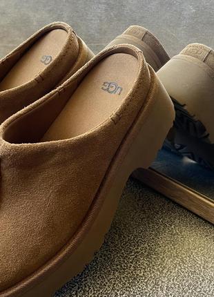 Ugg обуви оригинал сабо замшевые шлепанцы ugg neheights clog замшевые шлепанцы 40 размер4 фото