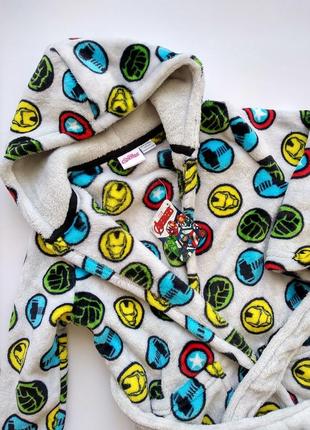 Халат теплый плюш пушистый флис на мальчика marvel primark 3