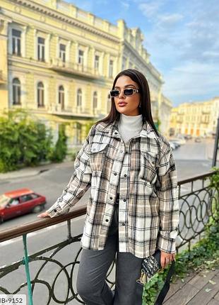 Рубашка в клетку теплая байковая