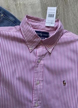 Polo ralph lauren женская рубашка, рубашка в полоску, рубашка оверсайз, сорочка, блузка, блуза3 фото