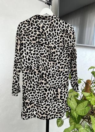 Рубашка леопард женская