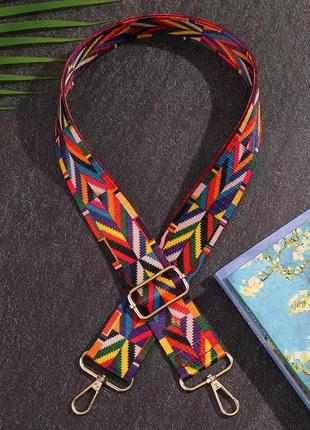 Модний ремінь для жіночої сумки з вишивкою