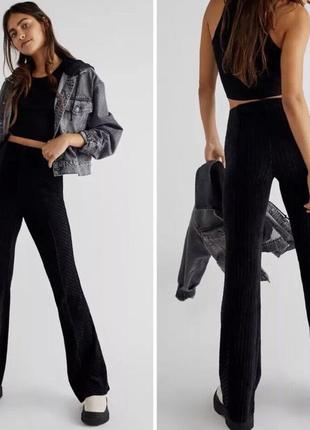 🌿вельветовые прямые брюки в рубчик shein