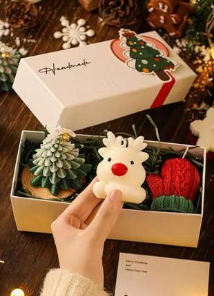 🎄 подарункові набори новорічних свічок ,свечка ручної роботи🎄