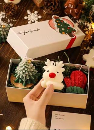 🎄 подарункові набори новорічних свічок ,свечка ручної роботи🎄