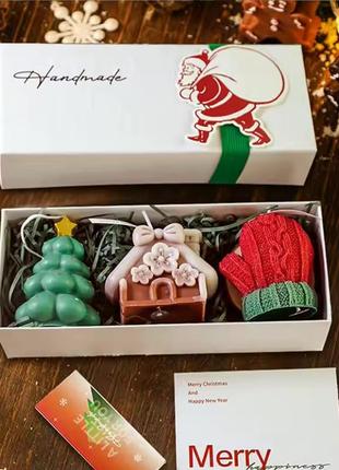 🎄 подарункові набори новорічних свічок ,свечка ручної роботи🎄