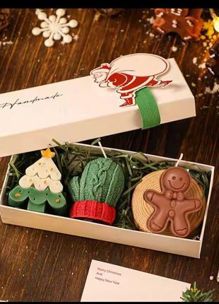 🎄 подарункові набори новорічних свічок ,свечка ручної роботи🎄