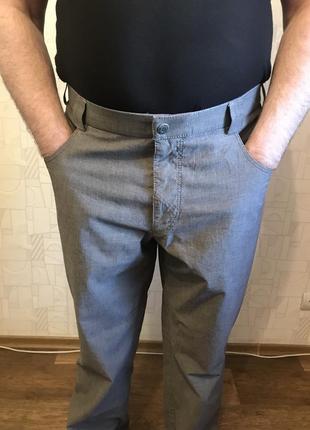 Брендовые летние коттоновые штаны мышиного цвета2 фото