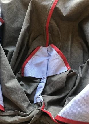 Брендовые летние коттоновые штаны мышиного цвета5 фото