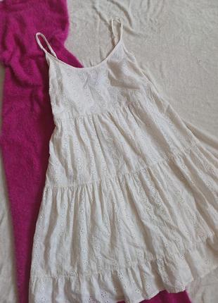 Платье сарафан летний мини прошва кроше2 фото