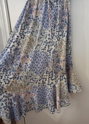 Платье сарафан с пояском в цветочный принт8 фото