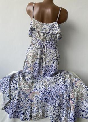 Сукня сарафан з паском в квітковий принт10 фото