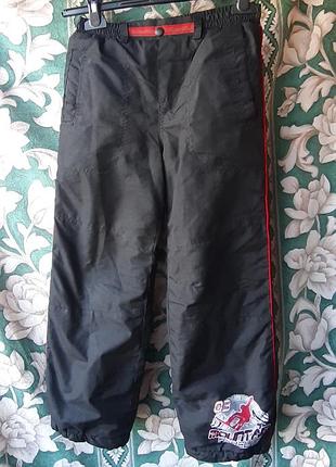 Детские теплые термо брюки зимние утепленные спортивные лыжные горнолыжные полукомбинезон