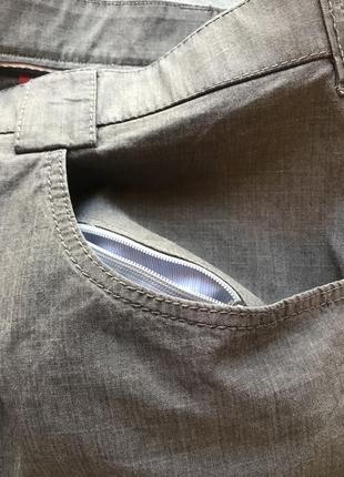 Брендовые летние коттоновые штаны мышиного цвета6 фото