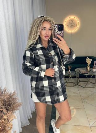 Сорочка на гудзиках байка кашемір клітинка