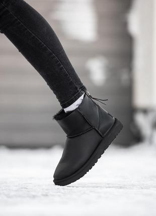 Зимние женские угги ugg classic mini zip (мех) 36-37-38-39-40