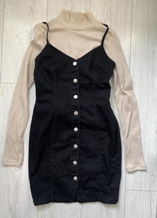 Джинсовый сарафан платье