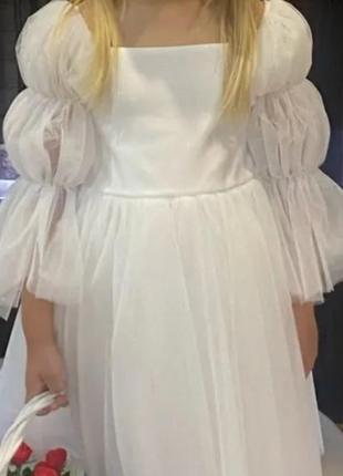 Белое платье для девочки5 фото