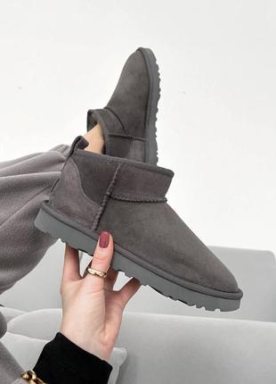 Угги ugg ultra mini premium grey