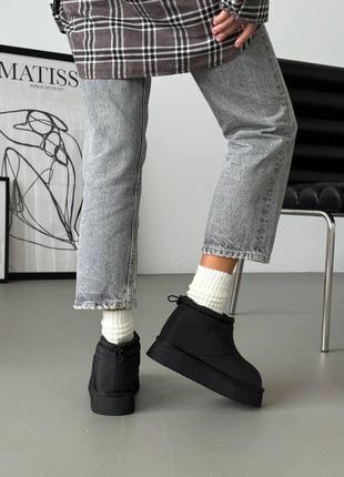 Дутики черные женские зимние