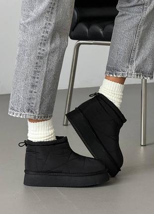 Дутики черные женские зимние