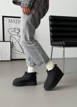 Дутики черные женские зимние