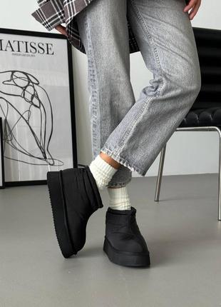 Дутики черные женские зимние