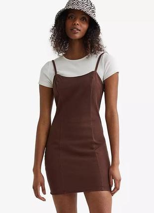H&m коричнева джинсова сукня сарафан