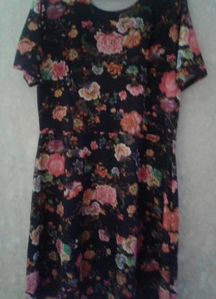 Синє плаття квітковий принт