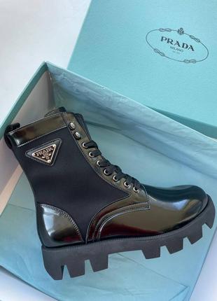 Ботинки prada лакированная кожа 🖤