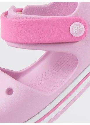 Крокс крокбенд сандалі дитячі рожеві crocs crocband sandal ballerina pink5 фото