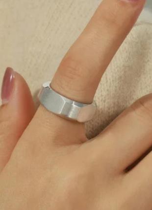 Геометрическое модное кольцо нержавеющая сталь