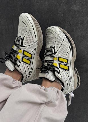 Женские кроссовки в стиле new balance 1906 light beige / yellow premium.6 фото