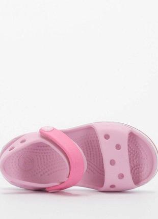 Крокс крокбенд сандалі дитячі рожеві crocs crocband sandal ballerina pink8 фото