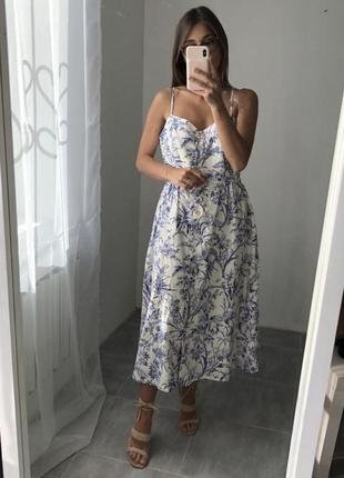 H&m льон сукня в стилі прованс бохо
