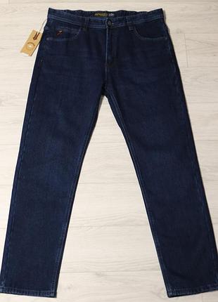 Джинсы мужские зимние ровный крой подкладка флис цвет синий fangsida код-(3072) 46