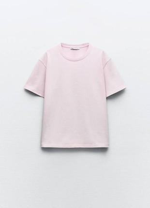 Розовая футболка zara