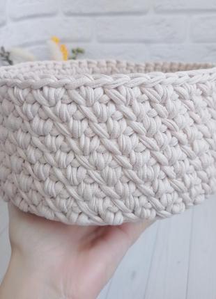 Декоративні в'язані кошики - ідеальний для організації речей у кімнаті, 2 шт.