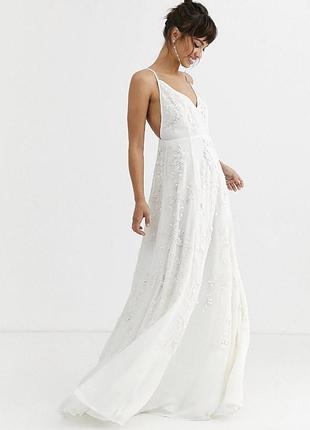 Asos біла максі сукня