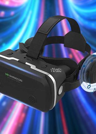 Окуляри віртуальної реальності vr shinecon із вбудованими стереонавушниками sc-g15e-black