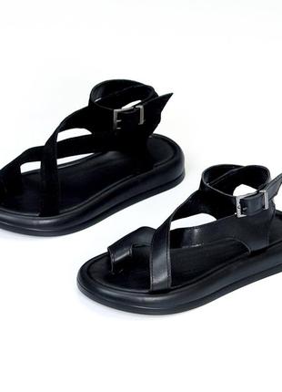 Белые/черные/мокко натуральные кожаные босоножки сандалии с ремешками 36-403 фото