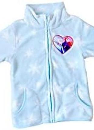 Флісова тепла кофта  на блискавці меховушка холодне серце 98/104 disney frozen ельза